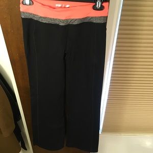 Black yoga pant boot leg